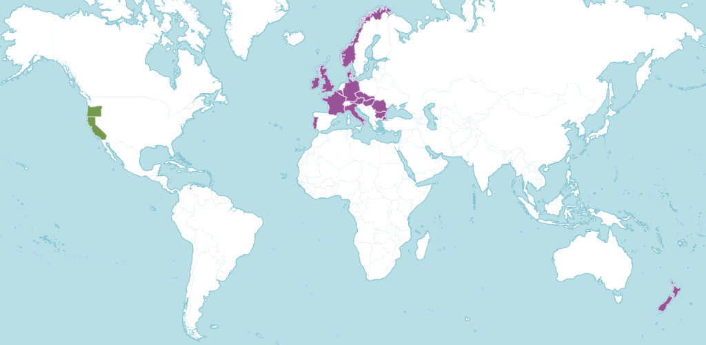 Кипарисовик Лавсона ареал обитания.png